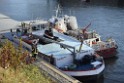 Havarie Wassereinbruch Motorraum beim Schiff Koeln Niehl Niehler Hafen P048